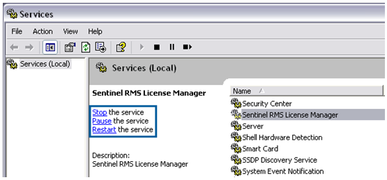sentinel rms license manager